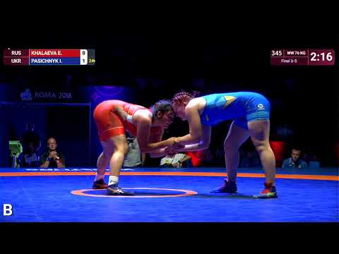 BRONZE WW - 76 kg: E. KHALAEVA (RUS) v. I. PASICHNYK (UKR)
