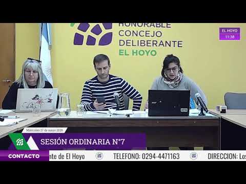 Emisión en directo del Concejo Deliberante de El Hoyo