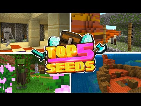 Minecraft Bedrock | TOP 5 BEST SEEDS | SKELETON TEMPLES! (PE, Xbox, PS4, Switch & W10)