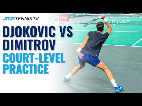 Novak Djokovic & Grigor Dimitrov Court-Level Practice Points | Paris 2021
