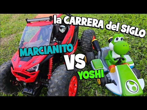 La CARRERA del SIGLO 👽 MARCIANITO vs YOSHI 🦖 #viral #carrera #mariokart #mariobros #hotweels #shorts
