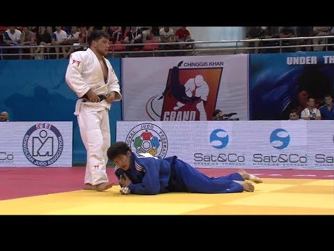 Beka Gviniashvili (GEO) vs. Davronbek Sattorov (UZB) -90kg Judo Grand Prix Ulaanbaatar 2014