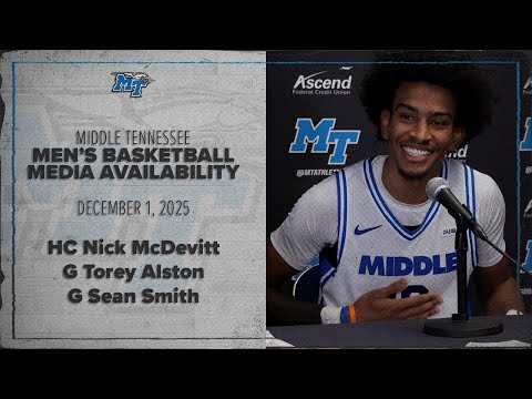 MTSU Men's Basketball Post Game Presser vs UAB 12/1/25
