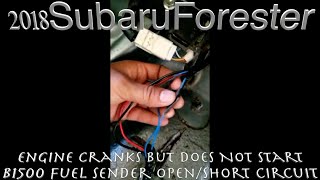 2018 Subaru Forester...Engine Cranks But Does Not Start