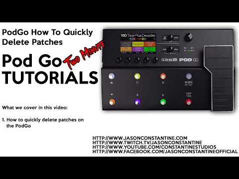 PodGo: Two Minute Tutorial: How To Delete Patches