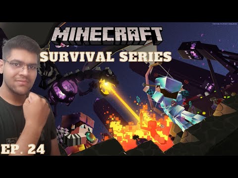 MINECRAFT SURVIVAL SERIES EP:- 24 || BEST WAY TO DEFEAT ENDER DRAGON🤟😁🤟😀  || #youtube #minecraft