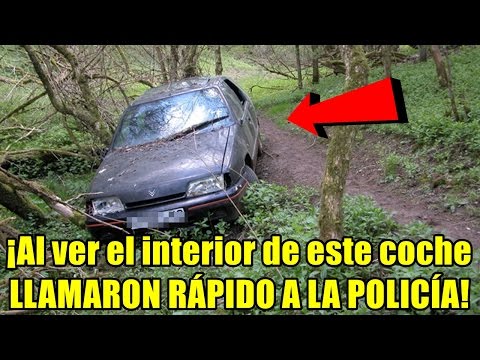 Encontraron un coche abandonado en el bosque, luego de ver su interior llamaron a la policía. Video