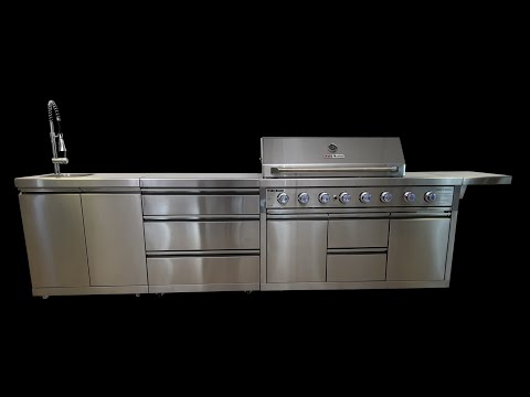 BBQ Master Outdoor - Aussenküche XXL Plus (XXL Pro, Schubladenelement, Waschbecken)