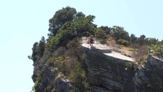 Jumping from a cliff in Montenegro