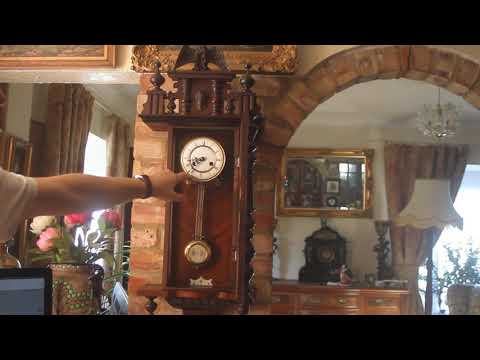 Antique German 'HAC" 8-Day Striking Wall Clock, 19th Century