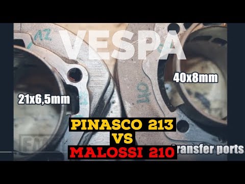 vespa PINASCO 213 vs MALOSSI 210 / 1port vs 3port / FMPguides - Solid PASSion /
