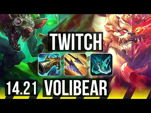TWITCH & Alistar vs VOLIBEAR & Senna (ADC) | 1600+ games | KR Diamond | 14.21