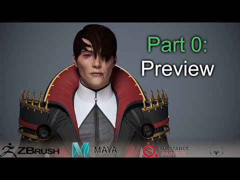 Part 1 Base Sculpt Hunter 3d Character modeling texturing and hair cards in zbrush maya
