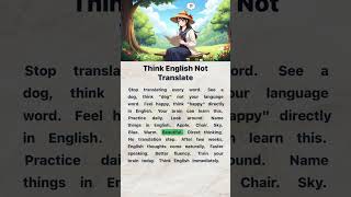 Think English Not Translate | English Reading and Listening Practice #englishforbeginners