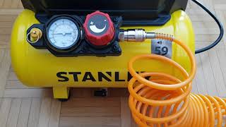 Stanley DST100/8/6 silent oil-free air compressor demonstration