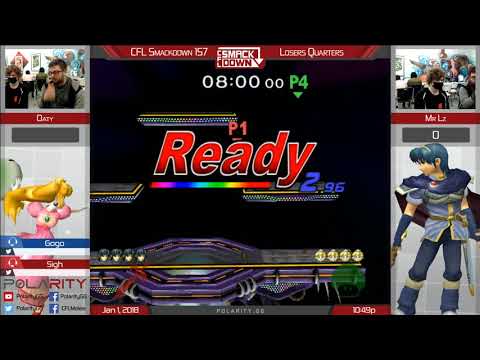 CFL Smackdown 157 Melee - Oaty (Peach) vs MrLz (Marth) - Losers Quarters