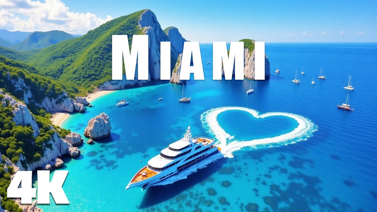 Miami 4K - Discover Tropical Beach Paradise and Turquoise Waters With Deep House Music