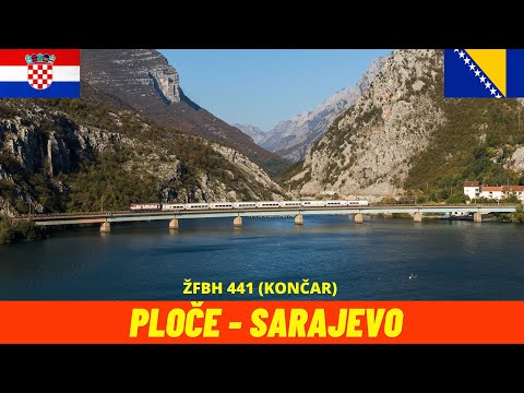 Cab Ride Ploče - Sarajevo (Bosnia and Herzegovina, Croatia) train driver's view 4K