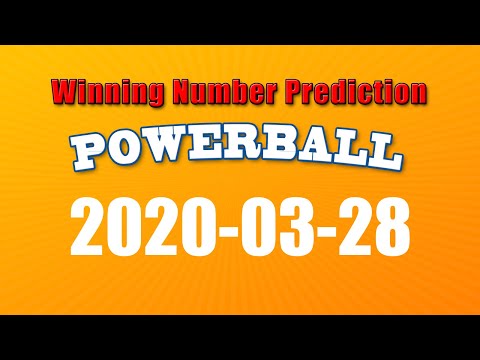 Winning numbers prediction for 2020-03-28|U.S. Powerball