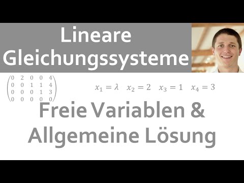 📘 Lineare Gleichungssysteme 10 |  Gauß-Algorithmus 4/4: Freie Variablen, Ablesen der allgem. Lösung