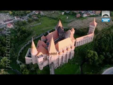 Hunedoara, Flight over Corvinus castle - Romania