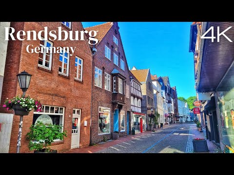 Rendsburg, Germany Walking Tour 2023 - 4K UHD