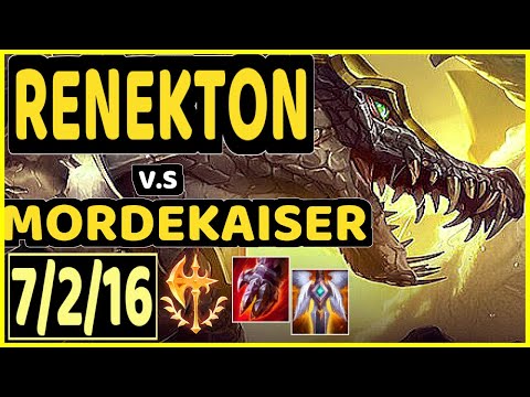 TAY (RENEKTON) vs MORDEKAISER - 7/2/16 KDA TOP GAMEPLAY - BR Ranked GRANDMASTER