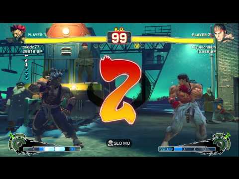Tokido [Akuma] vs Ryukichikun [Ryu] SSF4 Japanese Online Ranked Matches - TRUE-HD