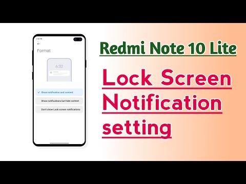 Redmi Note 10 Lite Lock Screen Notification setting