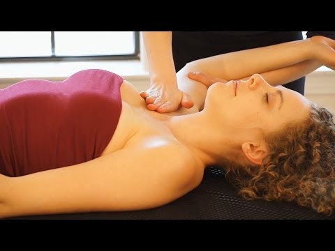ASMR Upper Body Massage Therapy, How To Massage Chest, Pecs & Head Massage