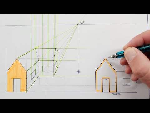 CORRECT WAY to DRAW a ONE POINT PERSPECTIVE Drawing - HSE | Page 11-9 | Grade 10