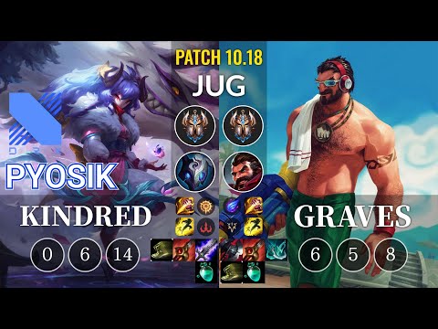 DRX Pyosik Kindred vs Graves Jungle - KR Patch 10.18