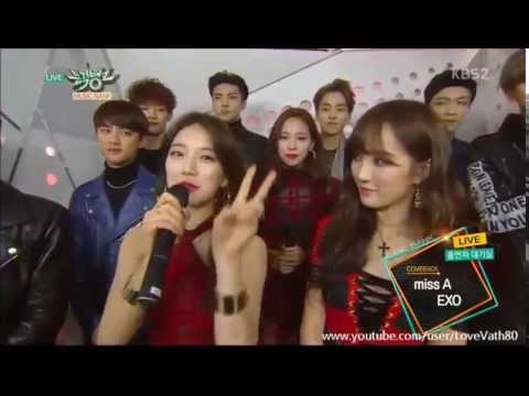 miss A & Exo Music Bank Waiting Room