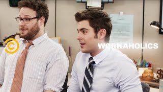 The Workaholics Guys Find a New Cubicle Mate (feat. Seth Rogen and Zac Efron) - Uncensored