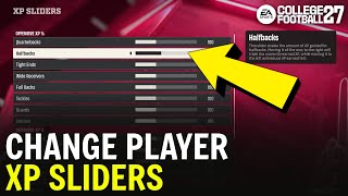 College Football 27: How to Change Player XP Sliders in Dynasty