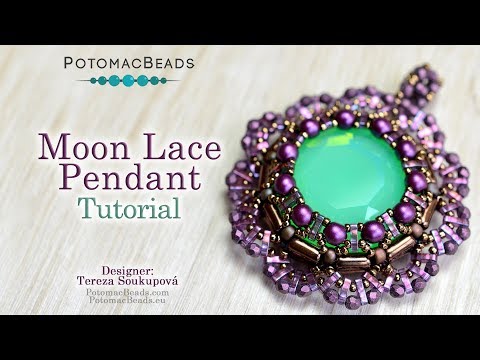 Moon Lace Pendant - DIY Jewelry Making Tutorial by PotomacBeads