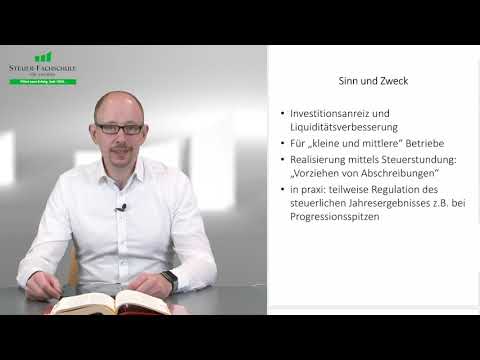 § 7g EStG I Sinn und Zweck - Alexander Horst