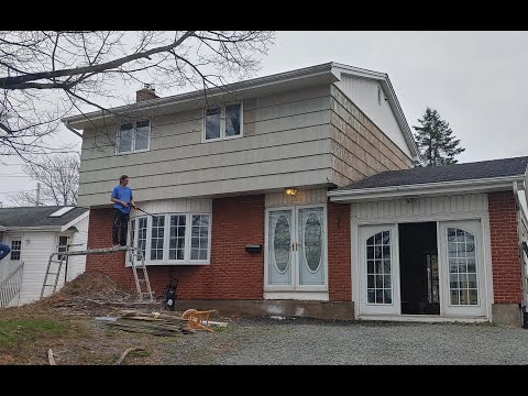 Painting the outside on the Project house.  Part 1. Can we save these shingles ?