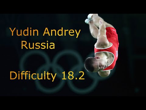 Yudin Andrey(Russia) - Difficulty 18.2.Trampoline World Championship 2019