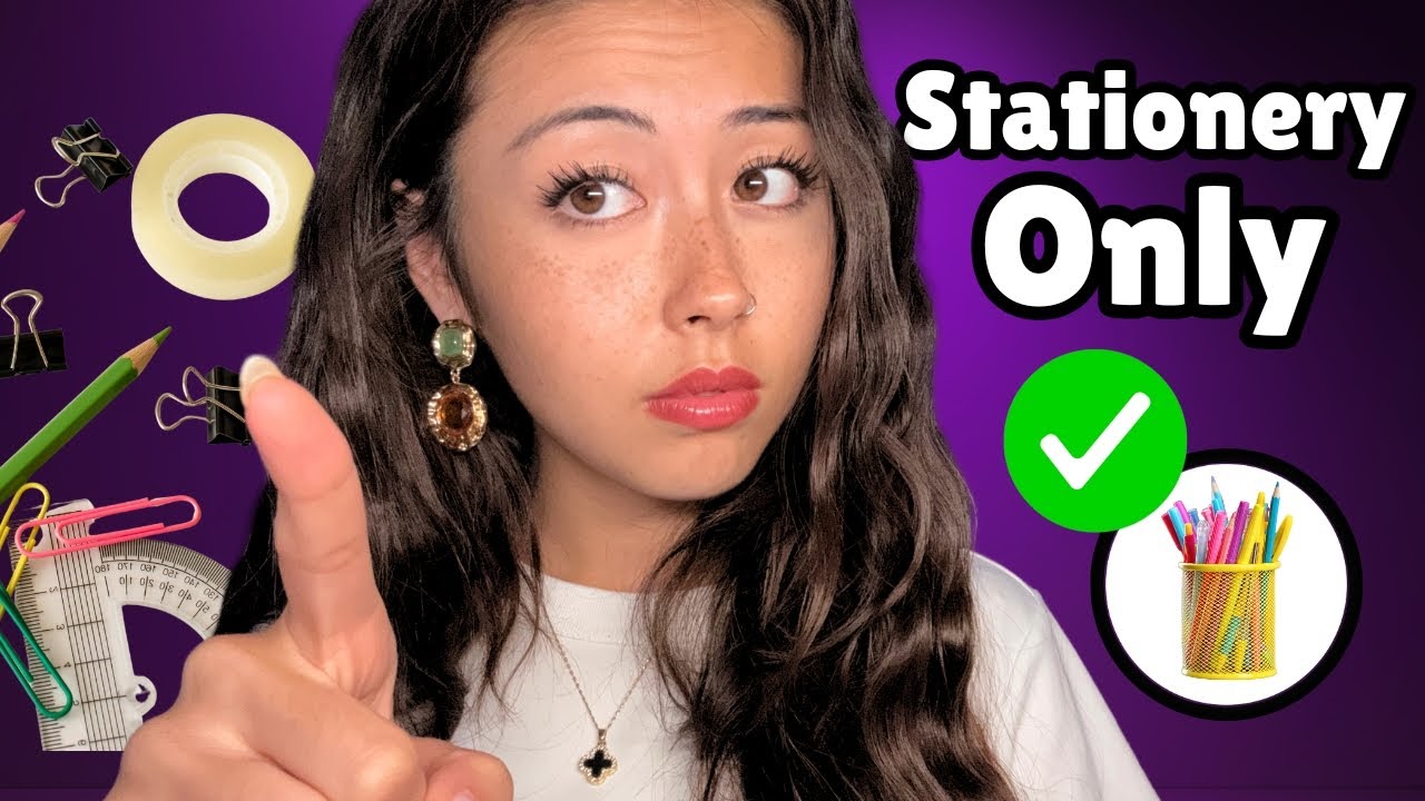 ASMR doing your makeup BUT with stationery 🖍️✨(it’s not good) 