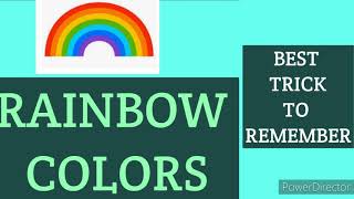 RAINBOW COLOURS NAME || EASY WAY TO REMEMBER RAINBOW COLOURS