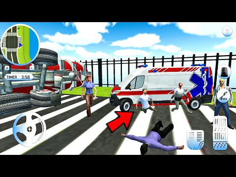 Roof Jumping Ambulance Simulator #8 Rooftop Stunts - Rescue Sim! Android gameplay