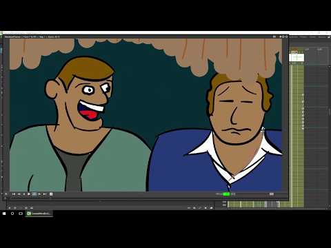 Using pegs and columns to combine movements - OpenToonz Tutorial