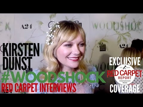 Kirsten Dunst interviewed about A24's new film "Woodshock" at premiere