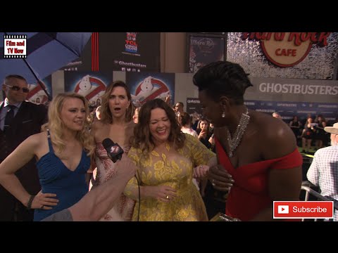 Fun & Laughter With Ghostbusters Cast As They Gush Over Chris Hemsworth At The Premiere