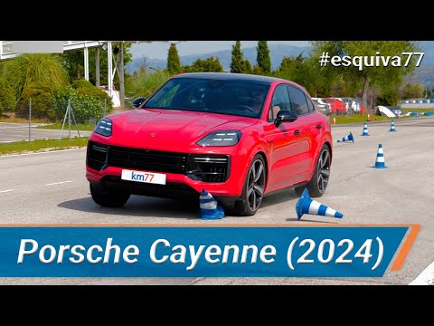 Porsche Cayenne 2024 – Maniobra de esquiva (moose test) y eslalon | km77.com