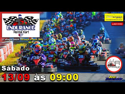 🔴 ENDURANCE RENTAL KART | 6 Horas | 3ª Etapa 2025 | Granja Viana (SP) | Ao Vivo