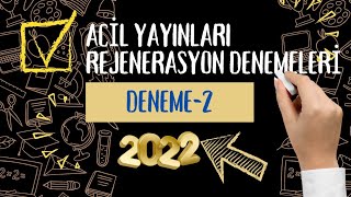 ACİL YAYINLARI REJENERASYON DENEMELERİ(Deneme-2)