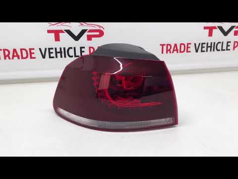 Fits Vw Golf R MK6 2009-2012 Rear Light LED Outer Section Dark Red Left Side video