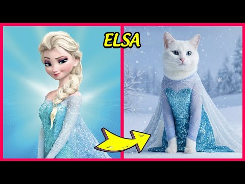 Frozen 1 & Frozen 2 Characters as Cats + 🔊 Guess Frozen Characters by their Voice | Elsa, Anna